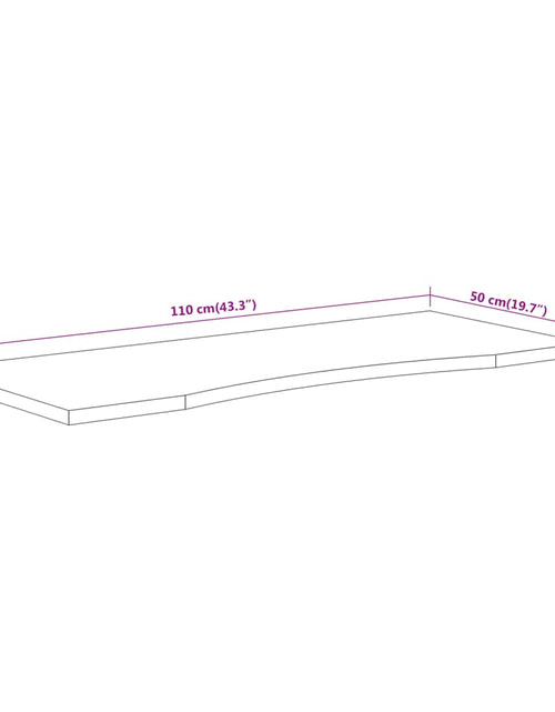 Загрузите изображение в средство просмотра галереи, Blat de birou 110x50x2,5 cm dreptunghiular lemn masiv de acacia
