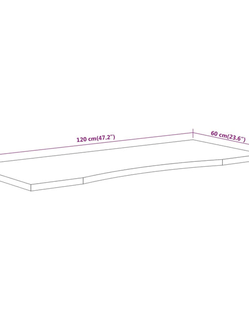 Încărcați imaginea în vizualizatorul Galerie, Blat de birou 120x60x2,5 cm dreptunghiular lemn masiv de acacia
