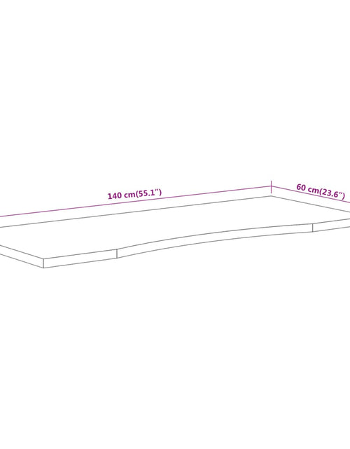 Încărcați imaginea în vizualizatorul Galerie, Blat de birou 140x60x2,5 cm dreptunghiular lemn masiv de acacia
