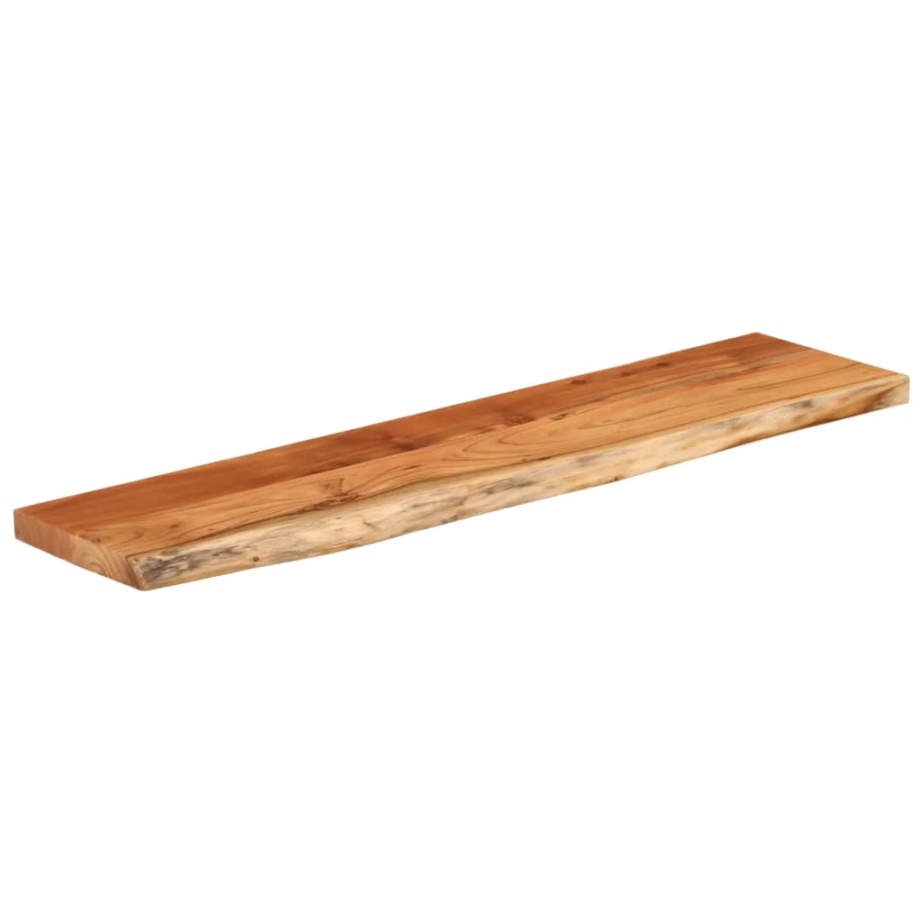 Raft perete 80x20x2,5 cm dreptunghiular lemn acacia margine vie