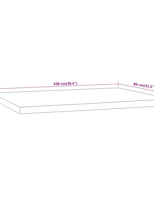 Încărcați imaginea în vizualizatorul Galerie, Blat birou 100x80x2,5 cm dreptunghiular lemn acacia margine vie
