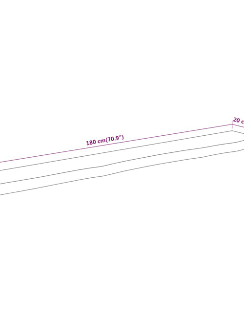 Загрузите изображение в средство просмотра галереи, Raft perete 180x20x3,8cm dreptunghiular lemn acacia margine vie
