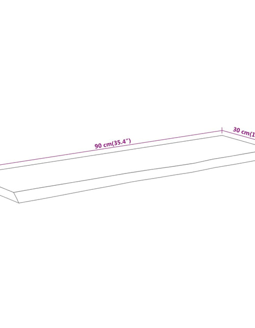 Загрузите изображение в средство просмотра галереи, Raft perete 90x30x3,8 cm dreptunghiular lemn acacia margine vie
