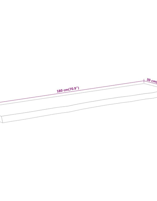 Загрузите изображение в средство просмотра галереи, Blat masă 180x30x3,8 cm dreptunghiular lemn acacia margine vie
