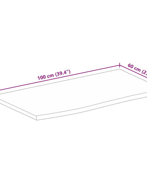 Încărcați imaginea în vizualizatorul Galerie, Blat de masă margine naturală, 100x60x3,8 cm, lemn masiv mango
