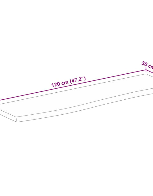 Încărcați imaginea în vizualizatorul Galerie, Blat de masă contur organic 120x30x2,5 cm lemn masiv de mango
