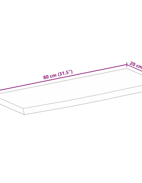 Încărcați imaginea în vizualizatorul Galerie, Blat de masă contur organic 80x20x3,8 cm lemn masiv de mango
