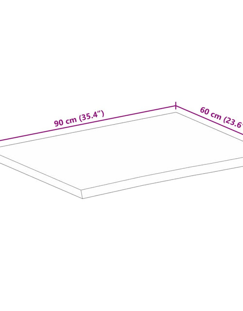 Încărcați imaginea în vizualizatorul Galerie, Blat de masă contur organic 90x60x3,8 cm lemn masiv de mango
