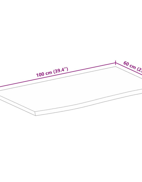 Încărcați imaginea în vizualizatorul Galerie, Blat de masă contur organic 100x60x3,8 cm lemn masiv de mango
