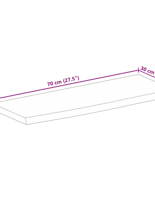 Încărcați imaginea în vizualizatorul Galerie, Blat de masă contur organic 70x30x3,8 cm lemn masiv de mango
