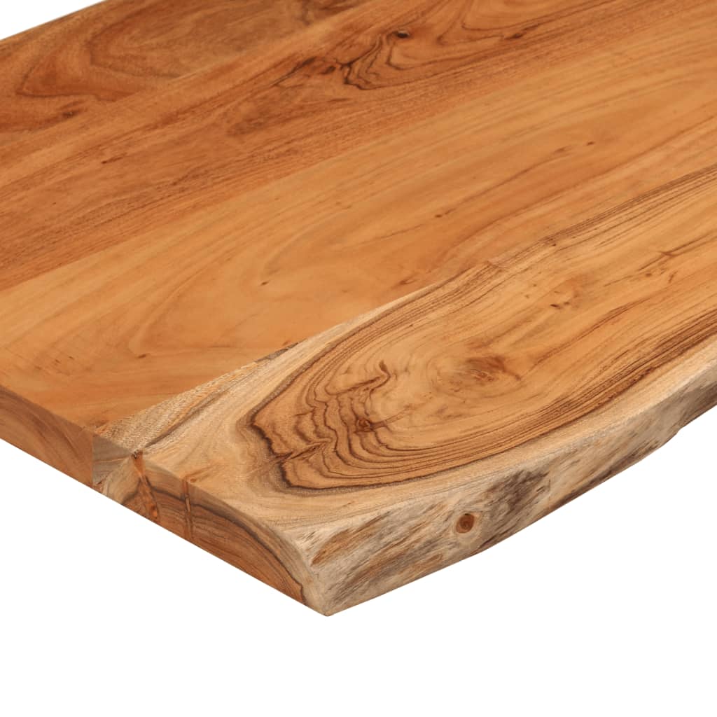 Masă laterală 40x40x2,5 cm lemn masiv acacia, margine naturală