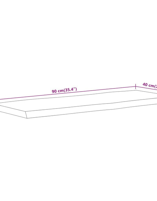 Încărcați imaginea în vizualizatorul Galerie, Blat masă 90x40x2,5 cm dreptunghiular lemn acacia margine vie
