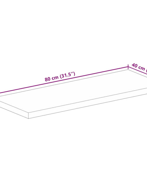 Încărcați imaginea în vizualizatorul Galerie, Blat de masă 80x40x2,5 cm dreptunghiular lemn masiv de acacia
