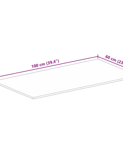 Загрузите изображение в средство просмотра галереи, Blat de masă, 100x60x1,5cm, dreptunghiular, lemn masiv reciclat
