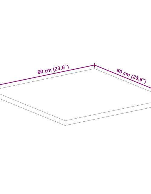 Încărcați imaginea în vizualizatorul Galerie, Blat de masă, 60x60x2,5 cm, lemn masiv de acacia mango
