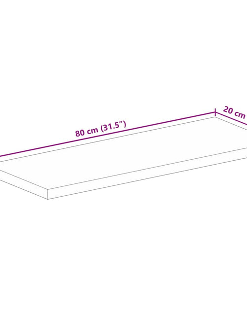 Загрузите изображение в средство просмотра галереи, Blat masă 80x20x2,5 cm lemn masiv dreptunghiular de mango
