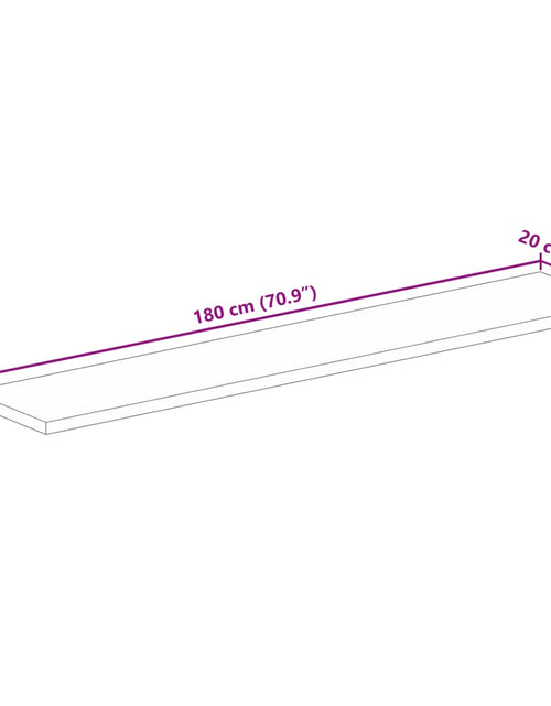 Încărcați imaginea în vizualizatorul Galerie, Blat masă 180x20x2,5 cm lemn masiv dreptunghiular de mango
