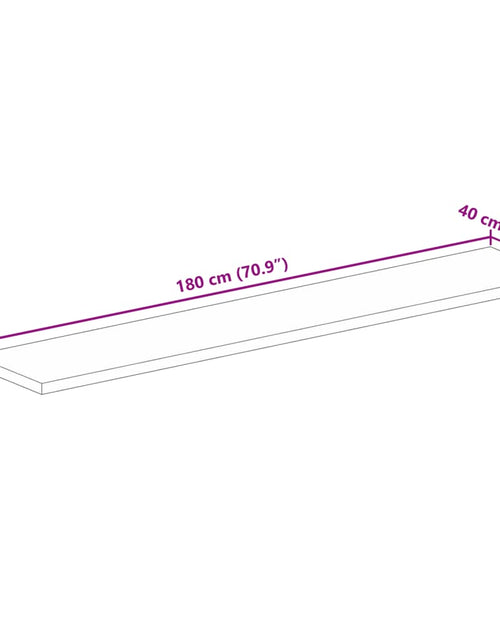 Încărcați imaginea în vizualizatorul Galerie, Blat masă, 180x40x2,5 cm, dreptunghiular, lemn masiv de mango
