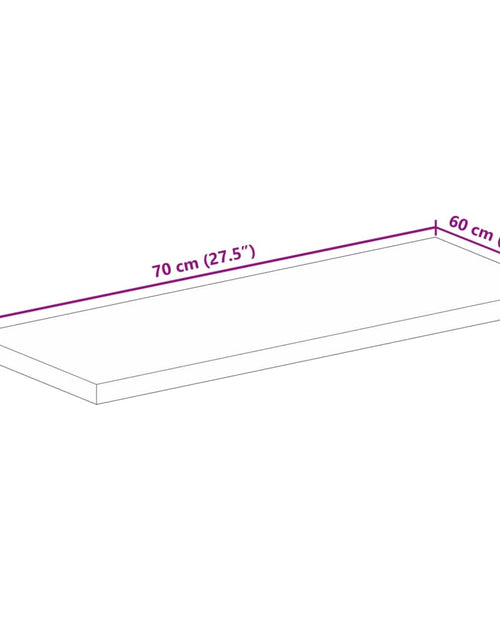 Încărcați imaginea în vizualizatorul Galerie, Blat de masă, 70x60x2,5 cm, dreptunghiular, lemn masiv de mango
