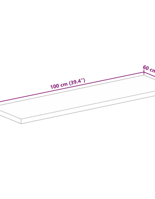 Încărcați imaginea în vizualizatorul Galerie, Blat masă 100x60x2,5 cm lemn solid dreptunghiular de mango
