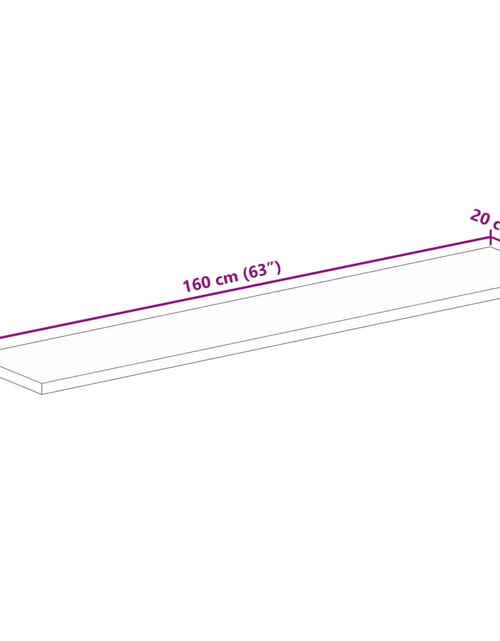 Încărcați imaginea în vizualizatorul Galerie, Blat masă, 160x20x3,8 cm, dreptunghiular, lemn masiv de mango
