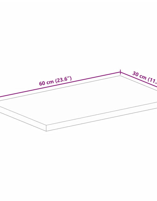 Загрузите изображение в средство просмотра галереи, Blat masă, 60x30x3,8 cm, dreptunghiular, lemn masiv de mango
