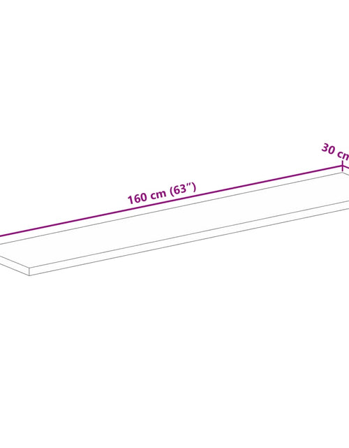 Încărcați imaginea în vizualizatorul Galerie, Blat masă, 160x30x3,8 cm, dreptunghiular, lemn masiv de mango
