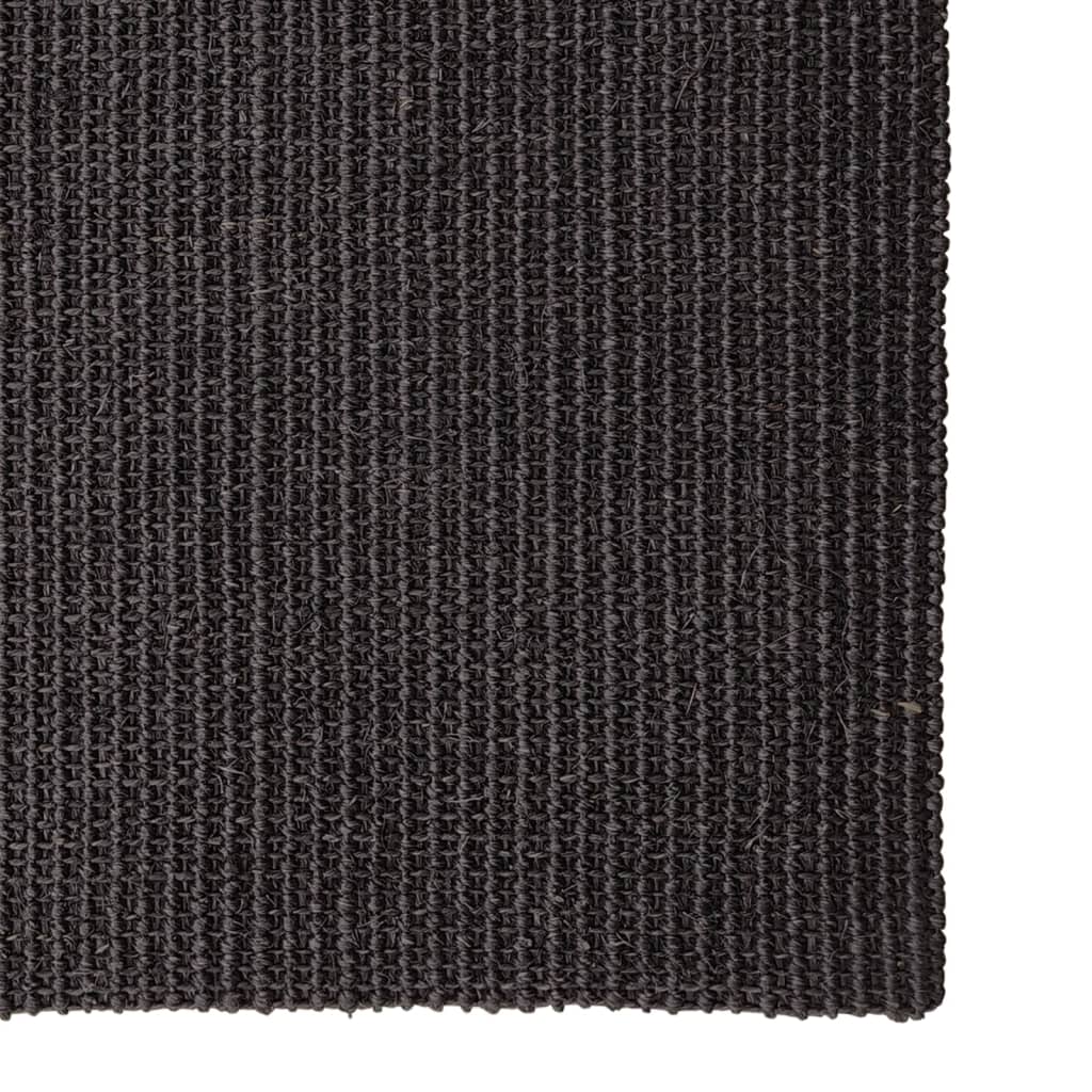 Covor din sisal pentru ansamblu de zgâriat, negru, 80x300 cm