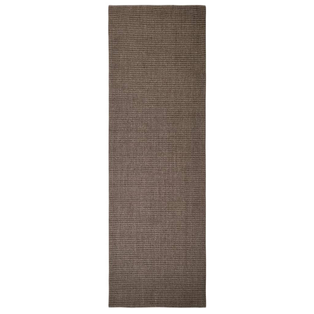 Covor din sisal pentru ansamblu de zgâriat, maro, 80x250 cm