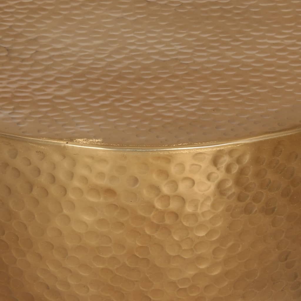 Măsuță de cafea, alamă, Ø 50x30 cm, aluminiu bătut la ciocan