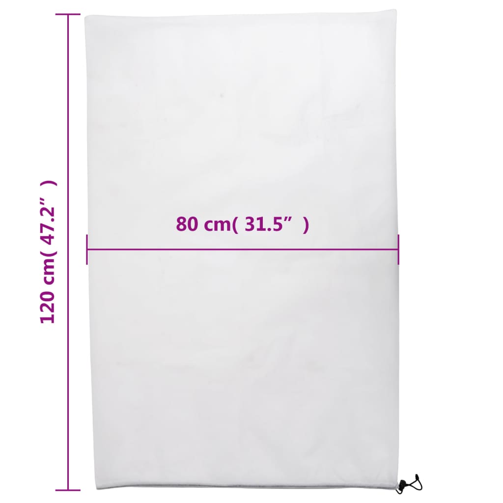 Protecții fleece pentru plante cu șnur 12 buc 70 g/m² 0,8x1,2 m