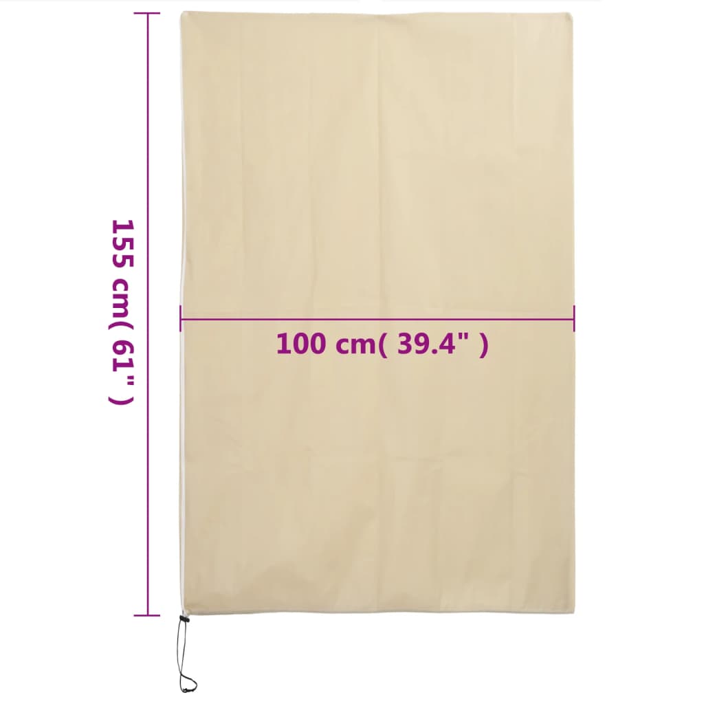 Huse de plante din fleece cu fermoar 10 buc. 70 g/m² 1x1,55 m