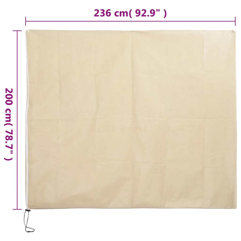 Protecții fleece pentru plante, fermoar, 4 buc 70 g/m² 2,36x2 m