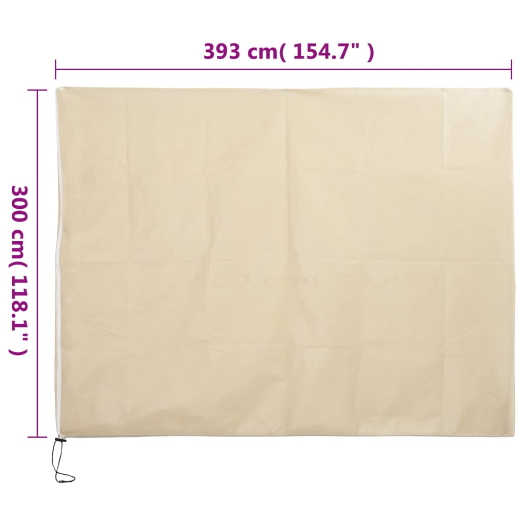 Protecție de fleece plante cu fermoar 4 buc 70 g/m² 3,93x3 m