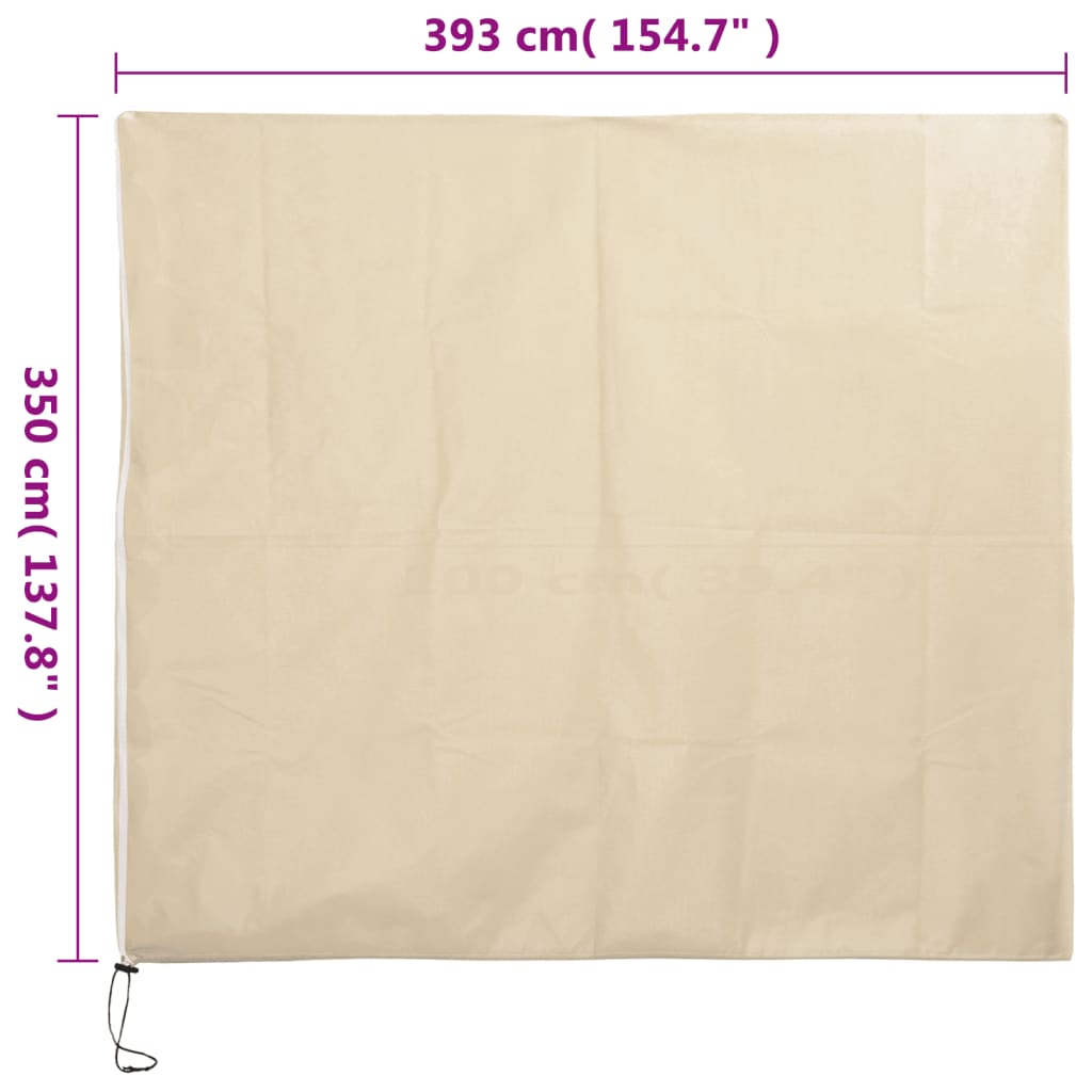 Protecție de fleece plante cu fermoar 4 buc 70 g/m² 3,93x3,5 m