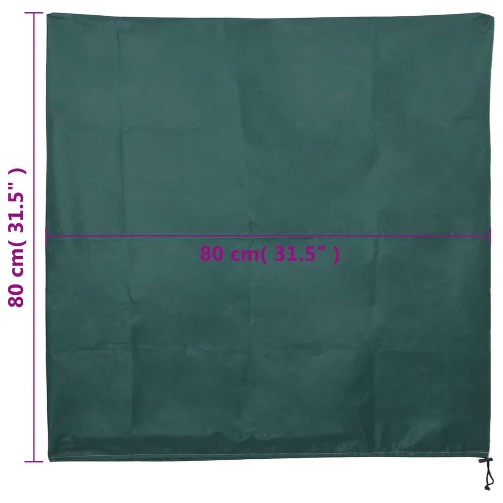 Protecții fleece pt plante, cu șnur, 12 buc 70 g/m² 0,8x0,8 m