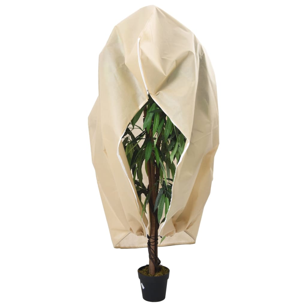 Protecție de fleece plante cu fermoar 10 buc 70 g/m² 2,36x2 m