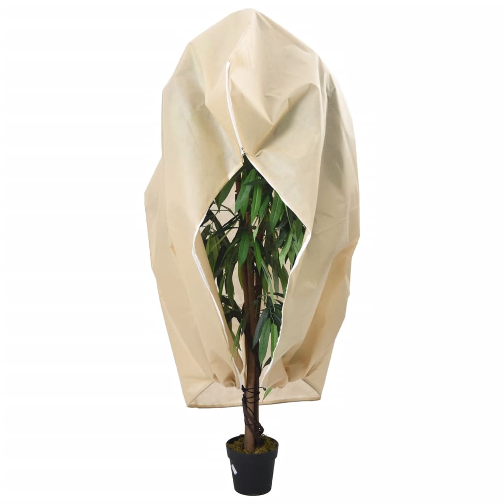 Protecție de fleece plante cu fermoar 10 buc 70 g/m² 3,14x2,5 m