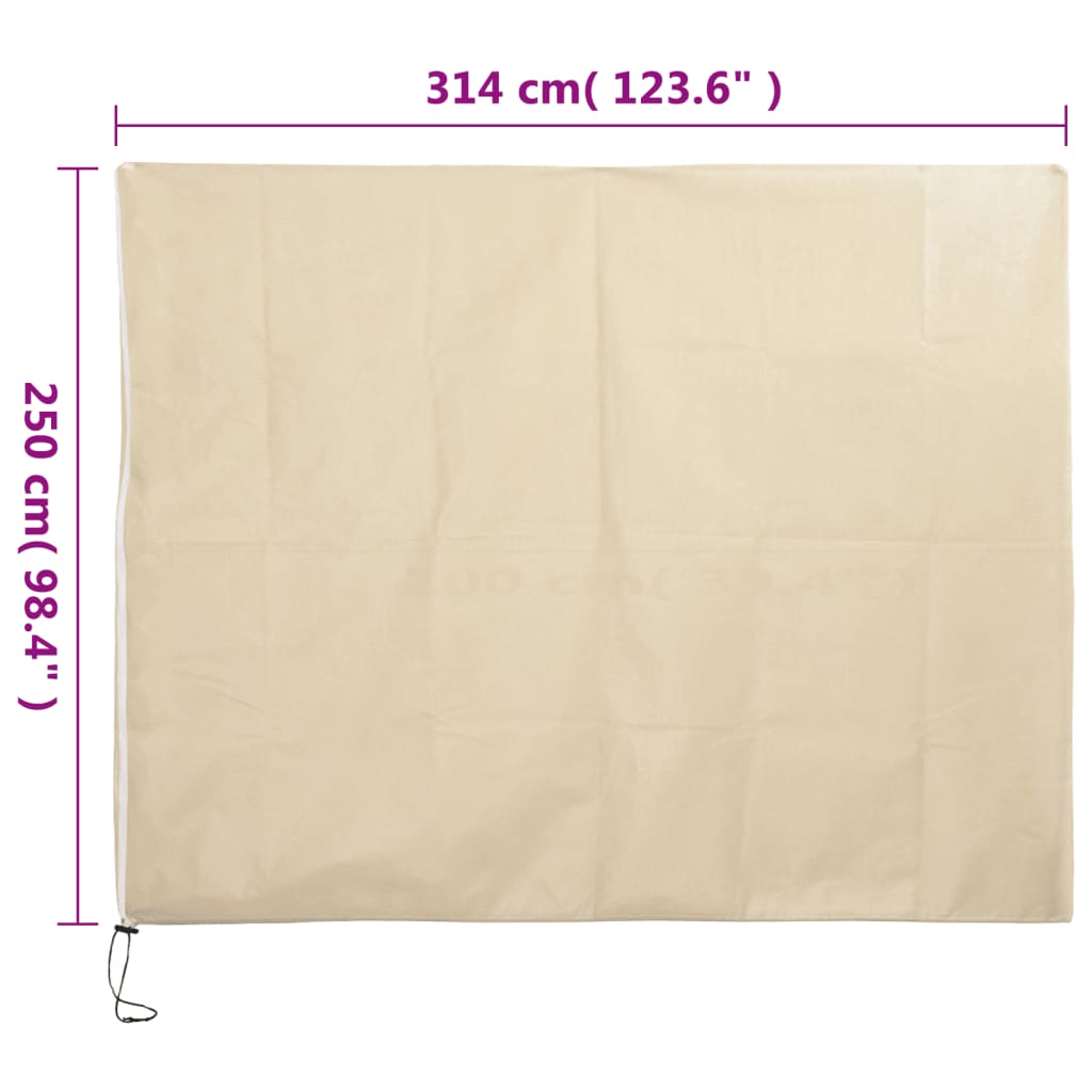 Protecție de fleece plante cu fermoar 10 buc 70 g/m² 3,14x2,5 m