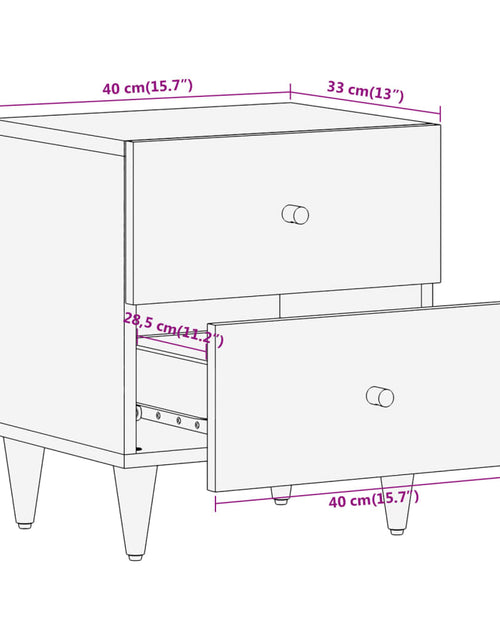 Загрузите изображение в средство просмотра галереи, Noptieră, 40x33x46 cm, lemn masiv de mango
