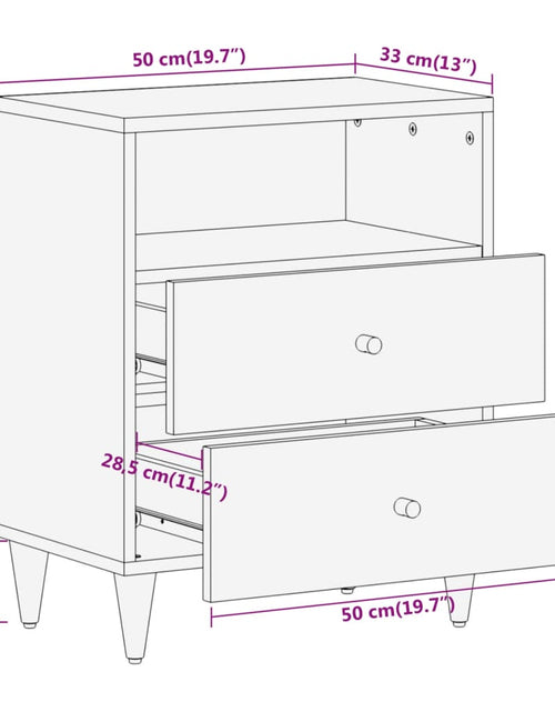 Загрузите изображение в средство просмотра галереи, Noptieră, 50x33x60 cm, lemn masiv de mango

