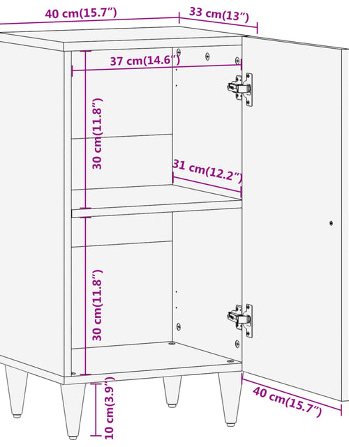 Загрузите изображение в средство просмотра галереи, Dulap lateral, 40x33x75 cm, lemn masiv de mango
