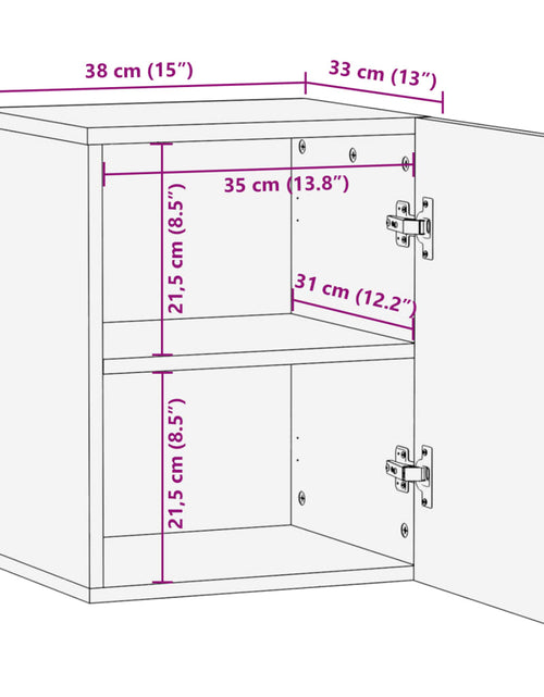Încărcați imaginea în vizualizatorul Galerie, Dulap de perete de baie, 38x33x48 cm, lemn masiv de mango

