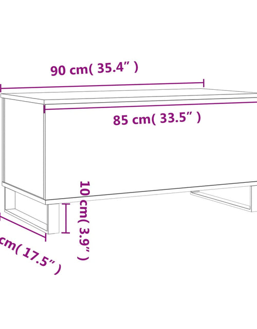 Загрузите изображение в средство просмотра галереи, Măsuță de cafea, gri sonoma, 90x44,5x45 cm, lemn compozit
