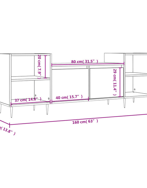 Загрузите изображение в средство просмотра галереи, Comodă TV, stejar maro, 160x35x55 cm, lemn prelucrat
