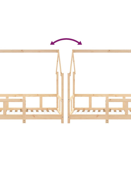 Загрузите изображение в средство просмотра галереи, Cadru de pat pentru copii, 70x140 cm, lemn masiv de pin
