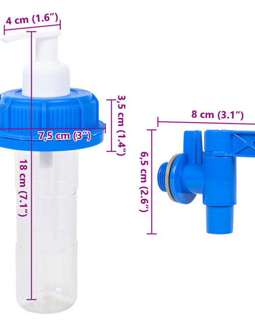 Загрузите изображение в средство просмотра галереи, Recipient de apă cu robinet și dozator de săpun, 20 L, plastic
