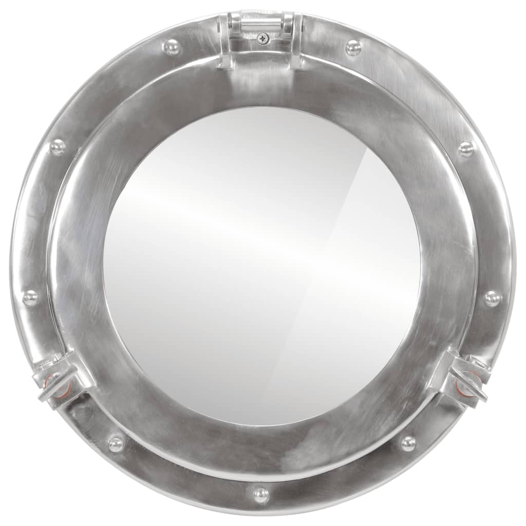 Oglindă hublou de perete Ø38cm aluminiu și sticlă