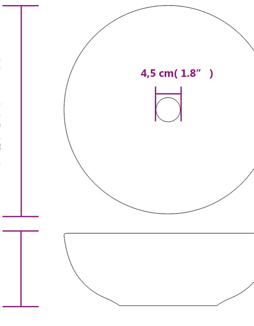 Загрузите изображение в средство просмотра галереи, Lavoar de blat, multicolor, rotund, Φ41x14 cm, ceramică
