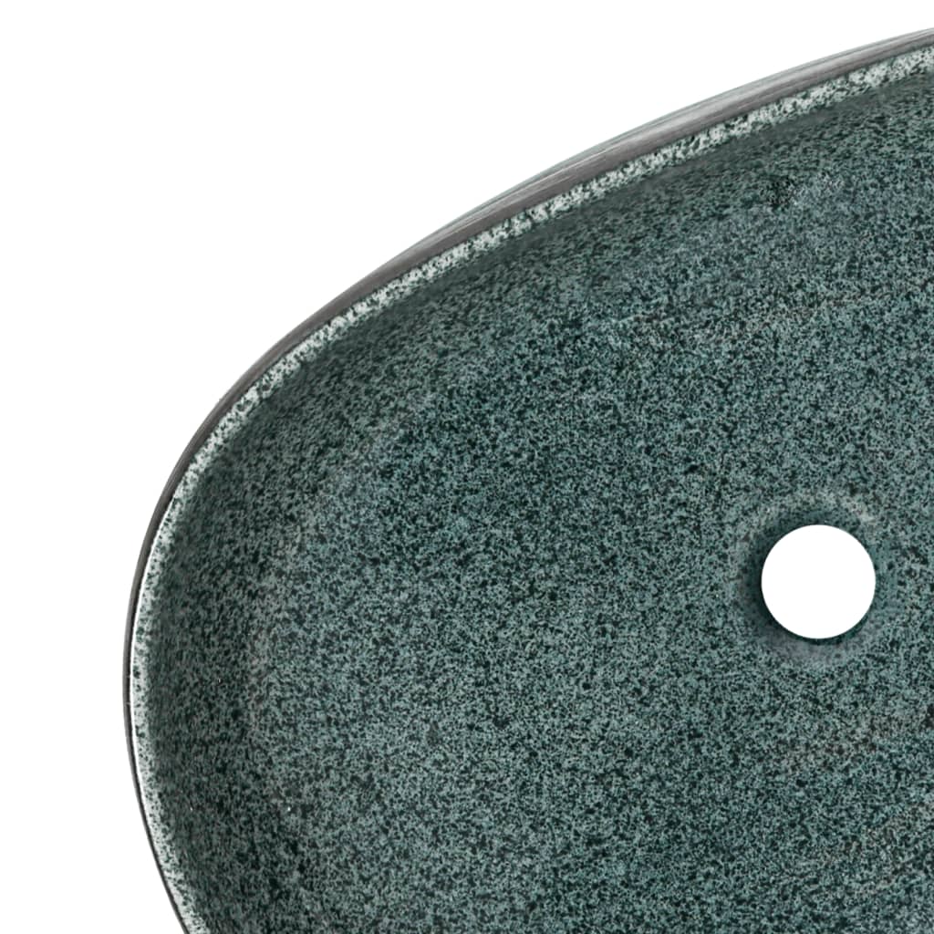 Lavoar de blat, turcoaz, 59x40x14 cm, ceramică, oval